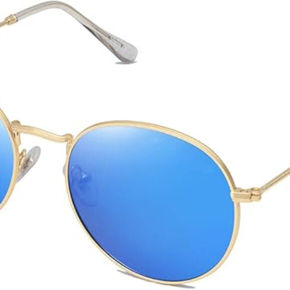 Small Round Polarized Sunglasses for Women Men Classic Vintage Retro Shades main image 6